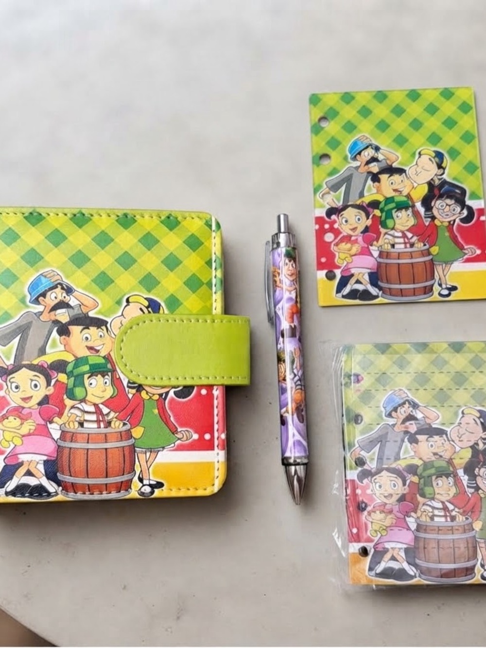 Kids Character Stationery Set - Green Yellow